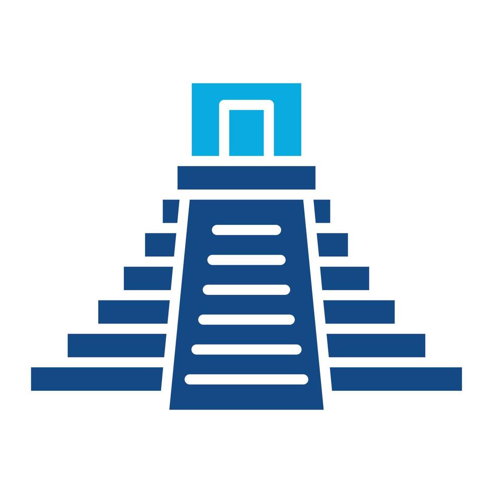 Mesoamerican Glyph Two Color Icon vector