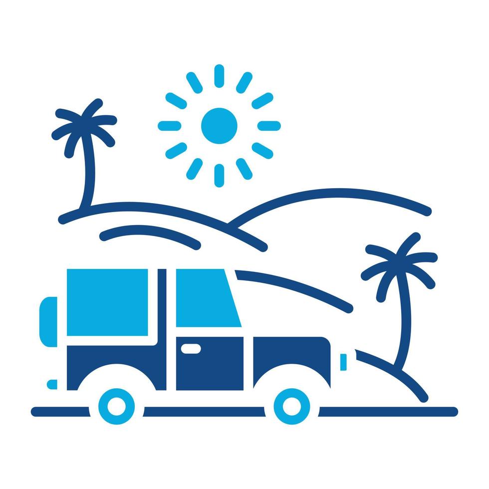 Dubai Culture Glyph Two Color Icon vector