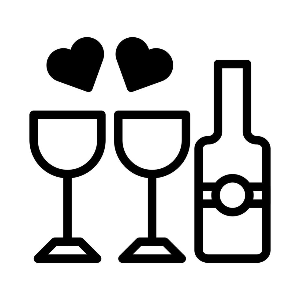 wine dualtone black valentine illustration vector icon perfect.