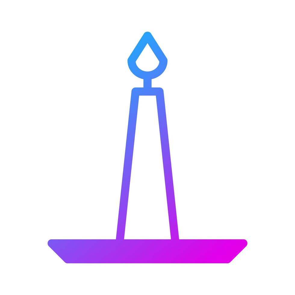 vela duocolor púrpura estilo ilustración vector icono año nuevo chino perfecto.