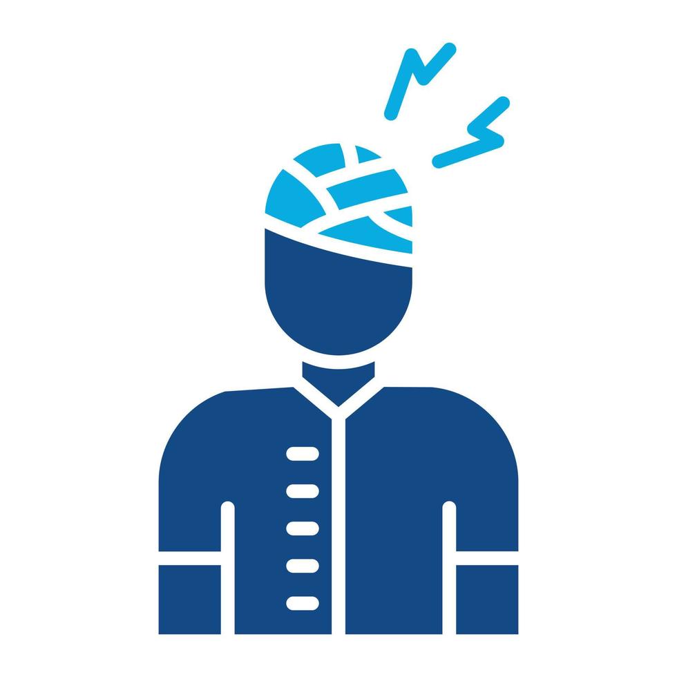 Injury Glyph Two Color Icon vector