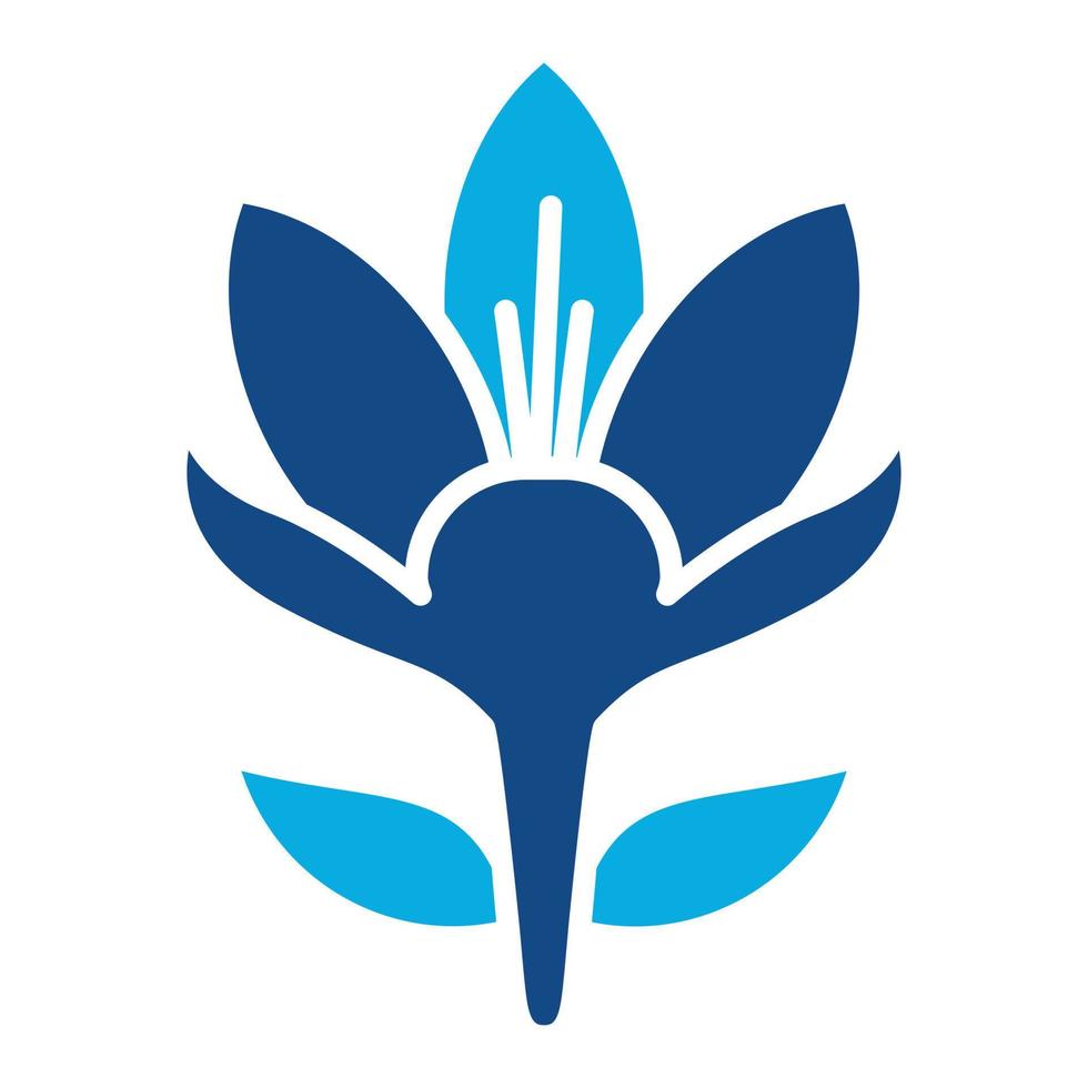 Crocus Glyph Two Color Icon vector