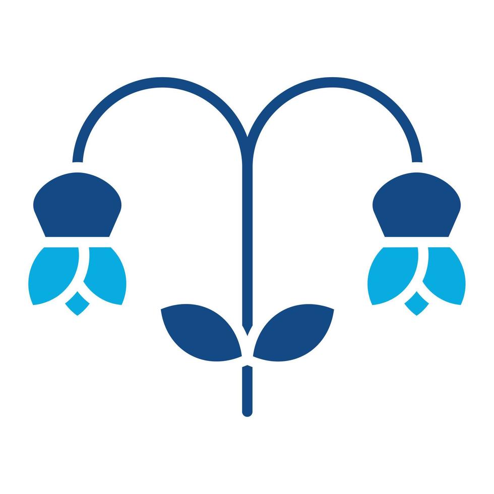 Snowdrop Glyph Two Color Icon vector