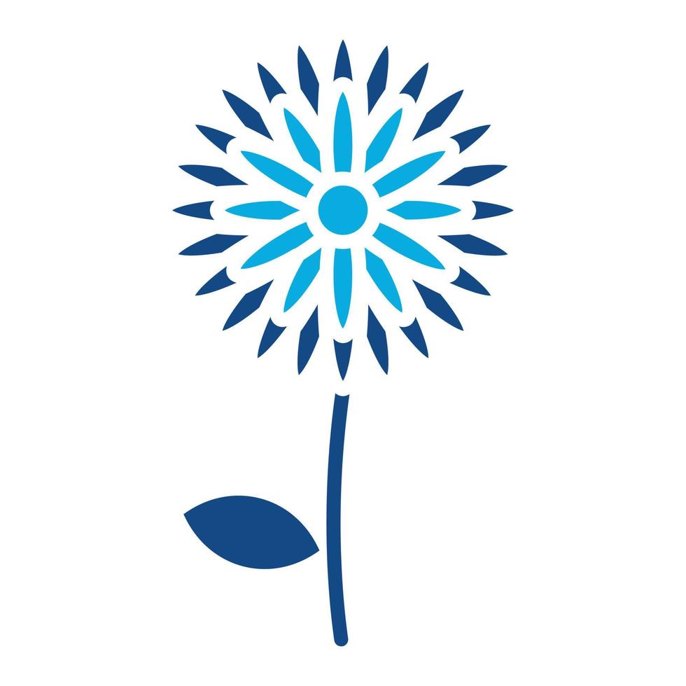 Chrysanthemum Glyph Two Color Icon vector