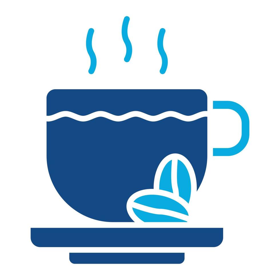 Coffee Cup Glyph Two Color Icon vector