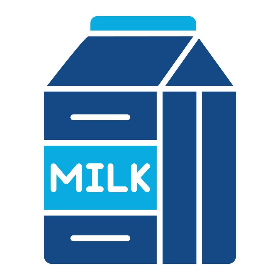 Milk Box Glyph Two Color Icon vector