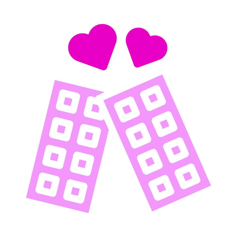 valentine icon solid pink style illustration vector and logo icon perfect.