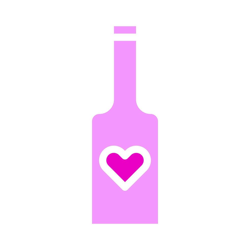 wine valentine icon solid pink style illustration vector and logo icon perfect.