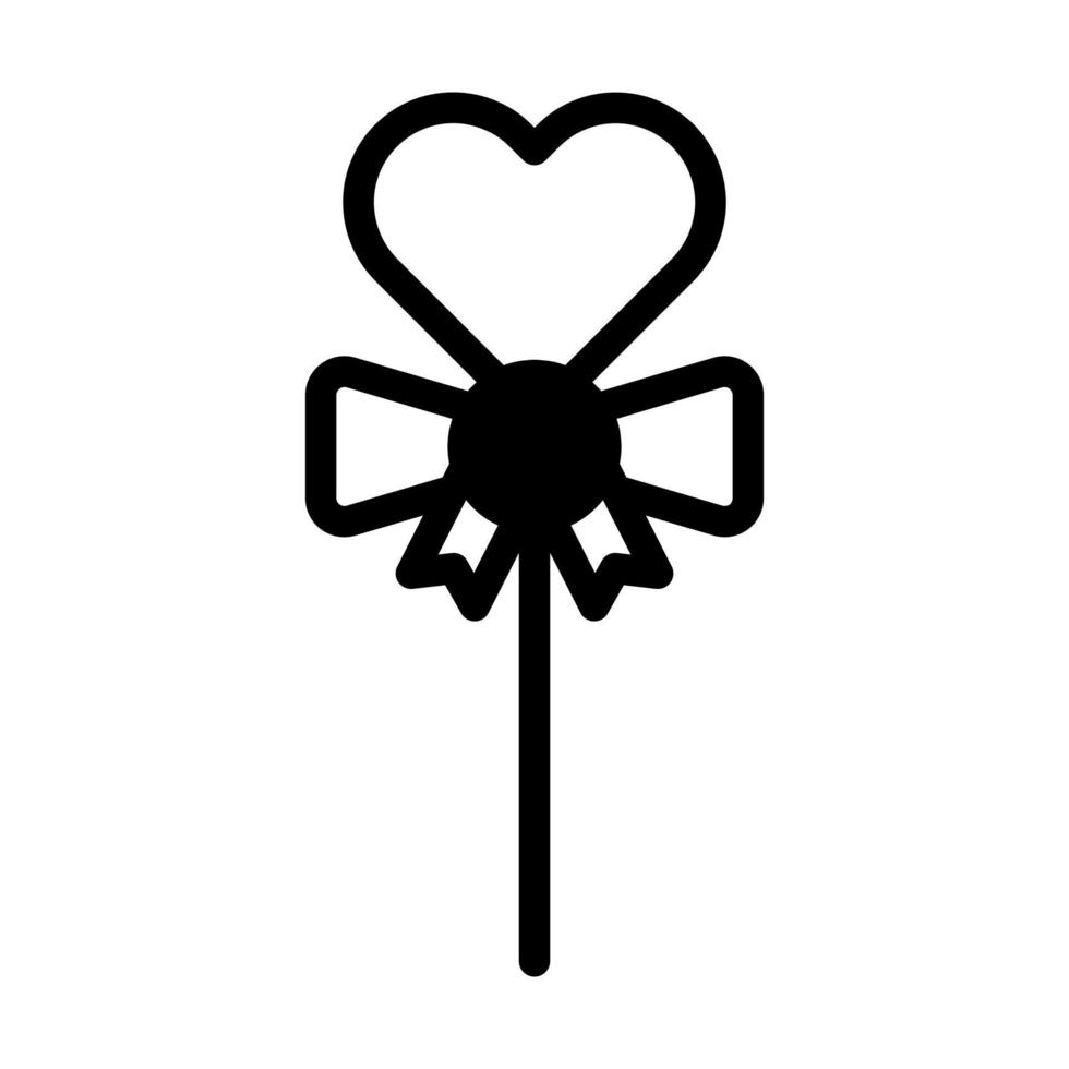 candy dualtone black valentine ilustración vector icono perfecto.