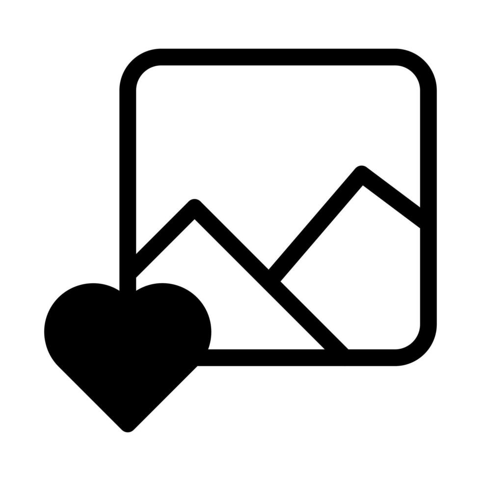 cámara de doble tono negro icono de vector de ilustración de San Valentín perfecto.