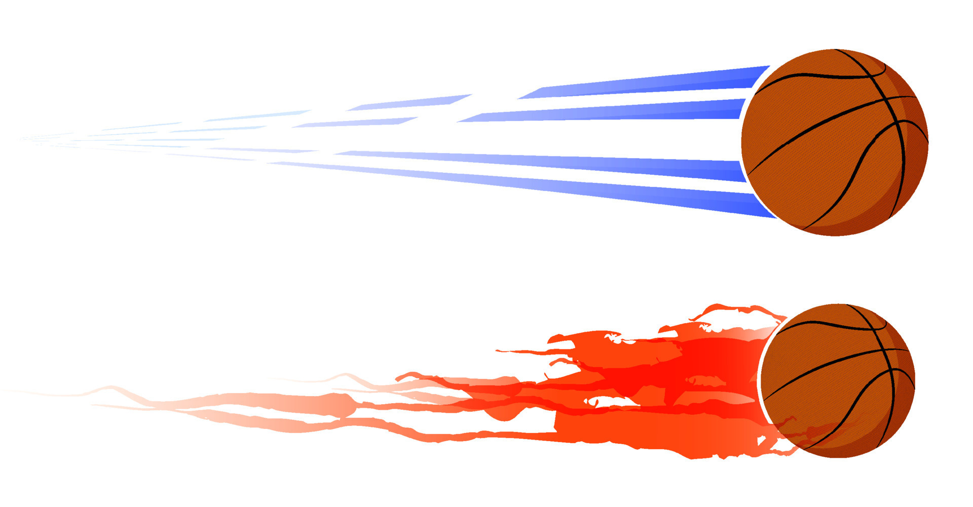 fast ball for basketball flies with great speed. Sport equipment