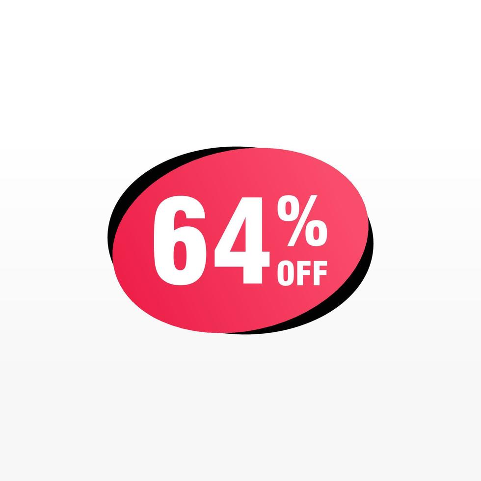 64 discount, Sales Vector badges for Labels, , Stickers, Banners, Tags, Web Stickers, New offer. Discount origami sign banner.