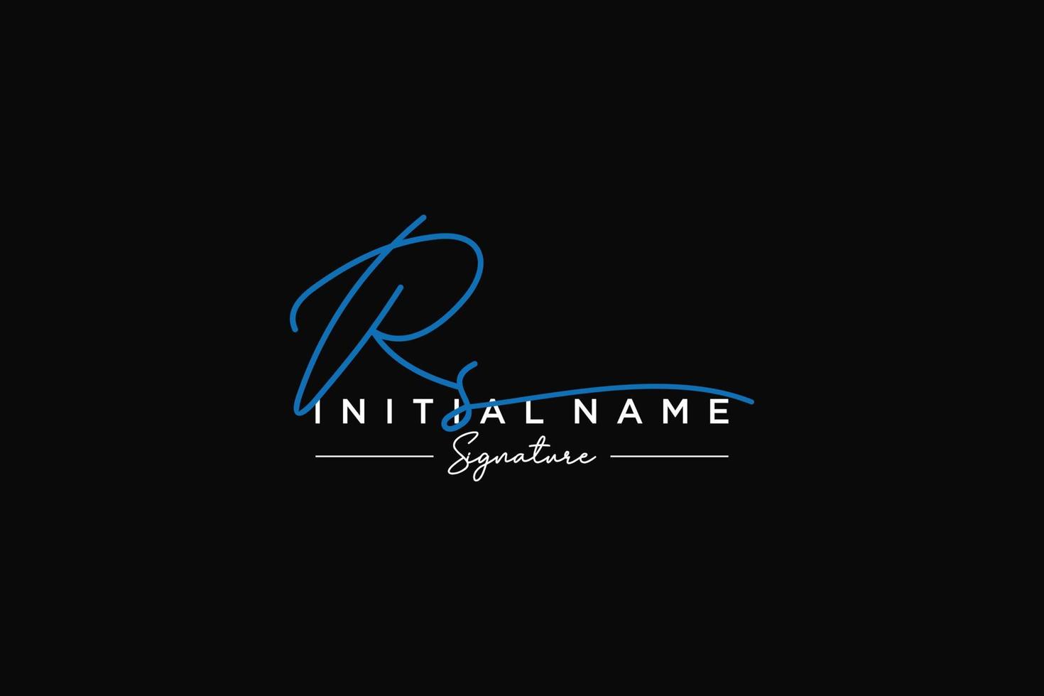 Initial RS signature logo template vector. Hand drawn Calligraphy lettering Vector illustration.