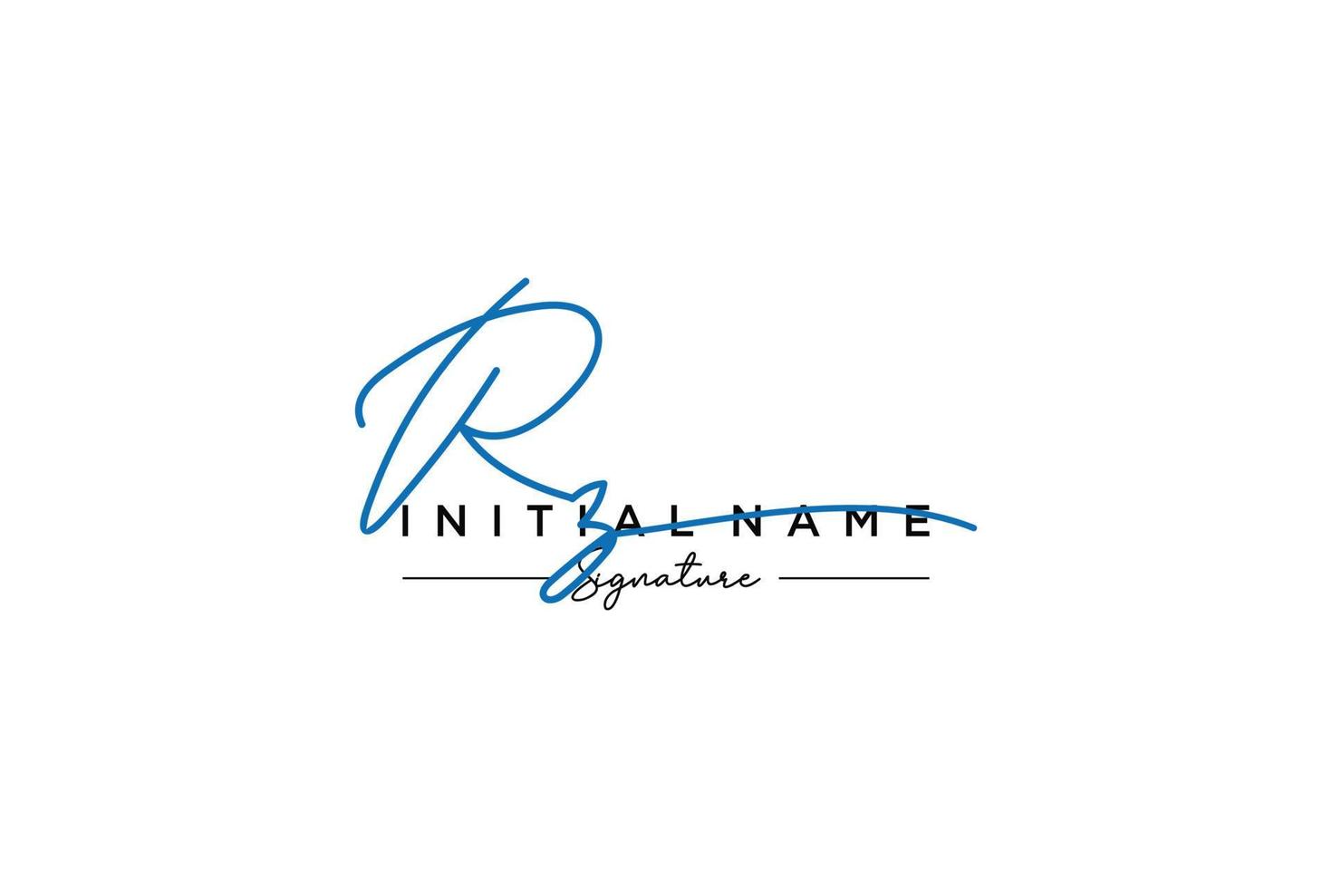 vector de plantilla de logotipo de firma inicial rz. ilustración de vector de letras de caligrafía dibujada a mano.