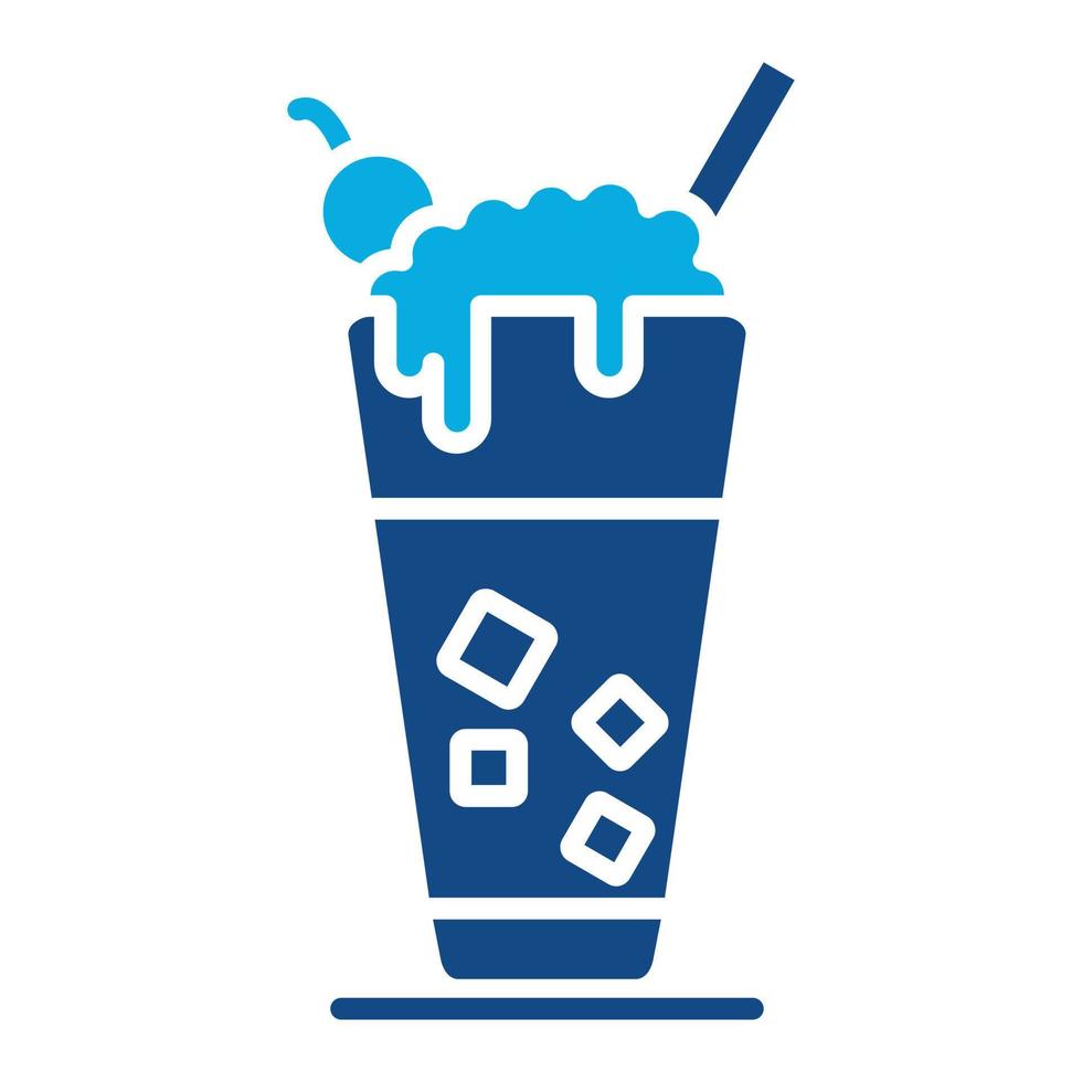 Cream Soda Glyph Two Color Icon vector