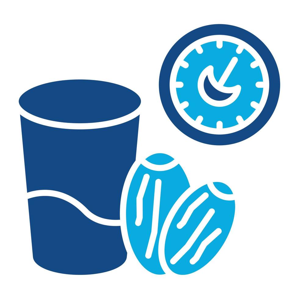 Iftar Glyph Two Color Icon vector