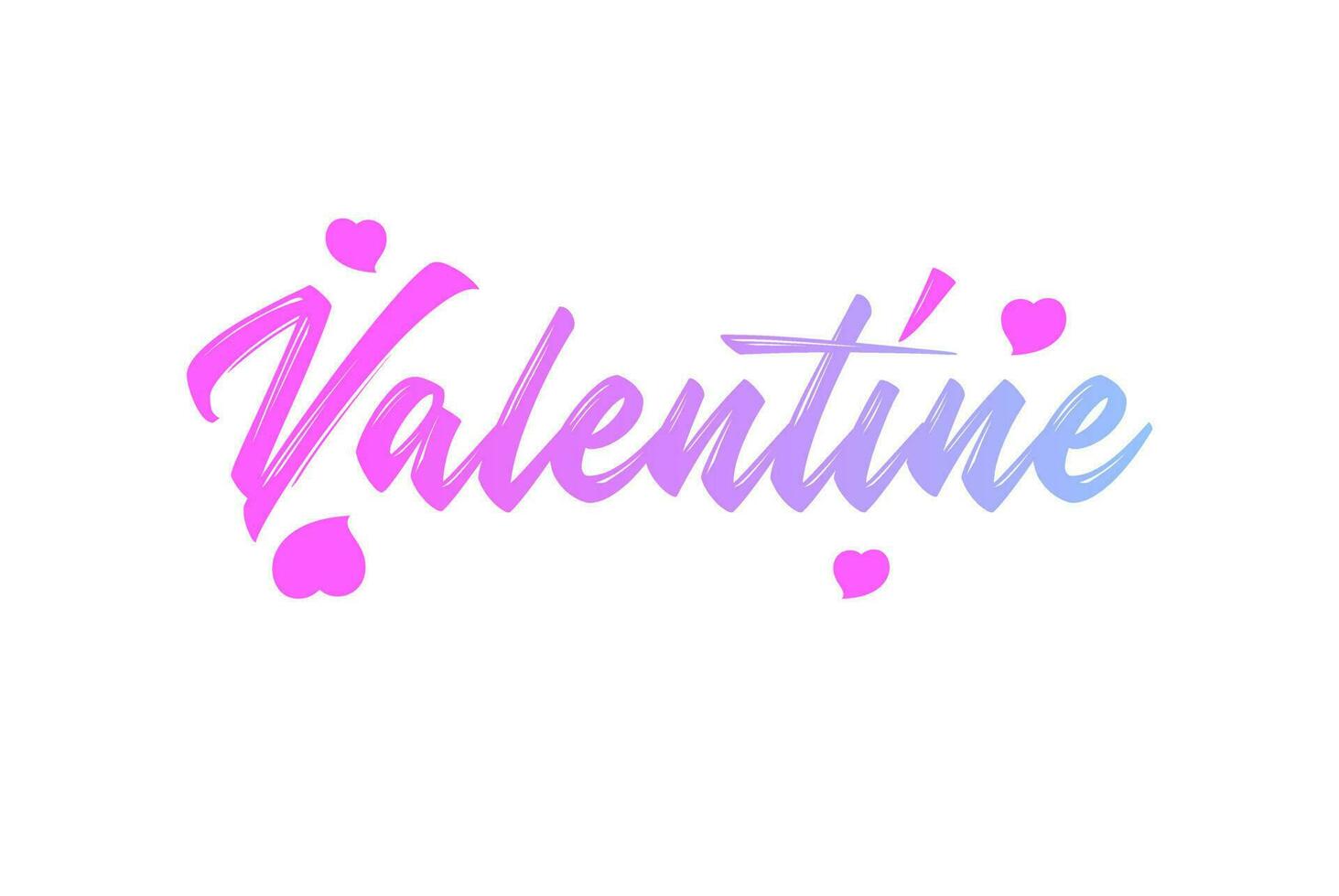 tipografía del día de san valentín plantilla de texto de caligrafía manuscrita 20 vector