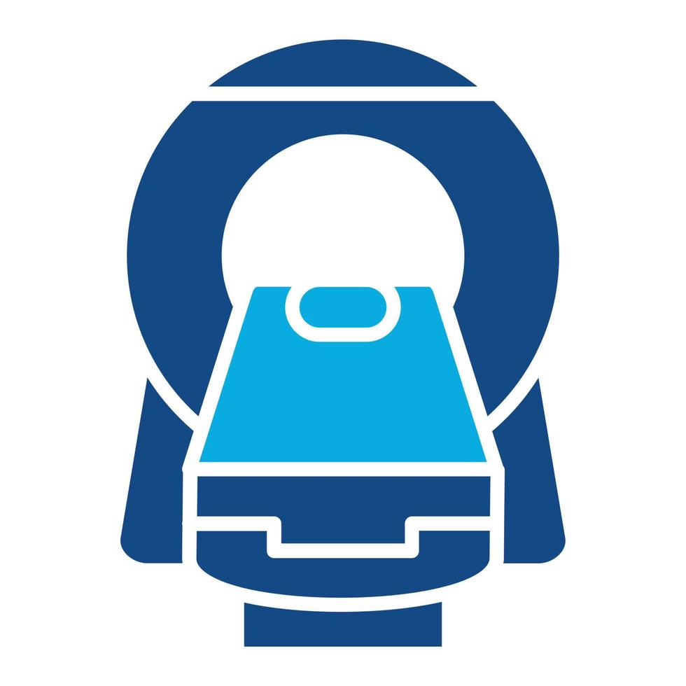 CT Scan Glyph Two Color Icon vector