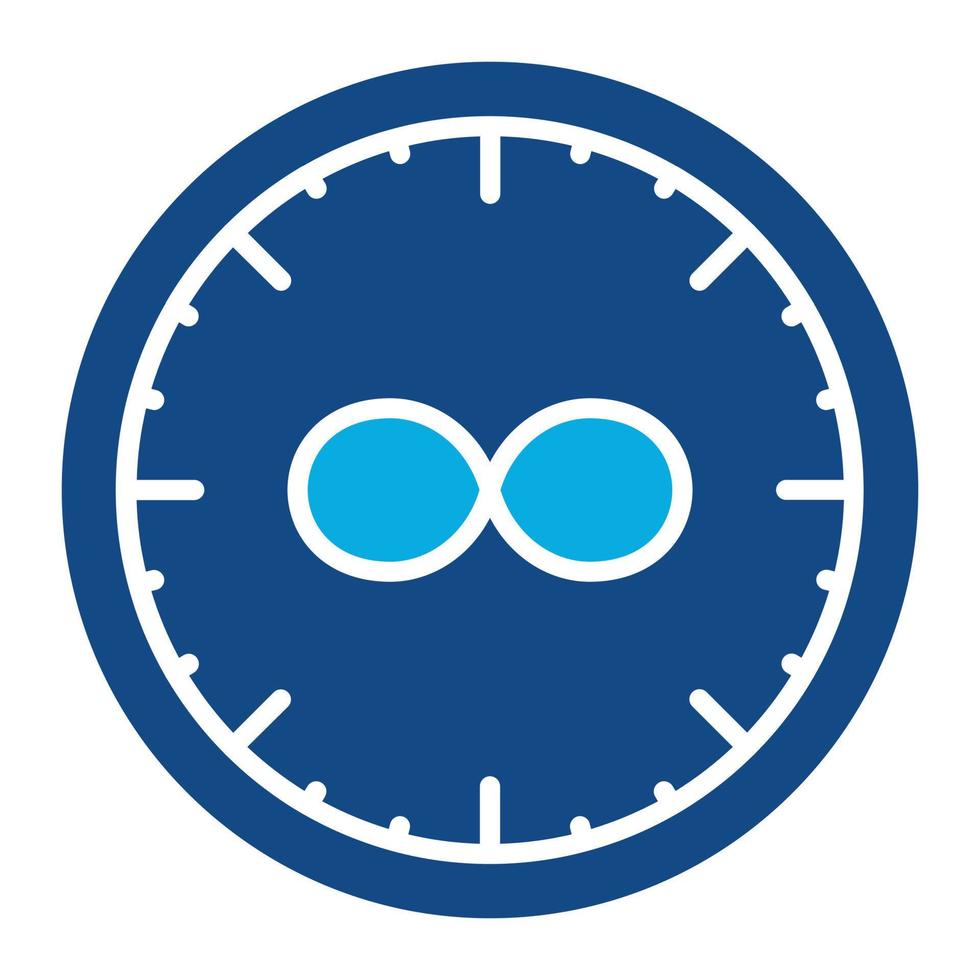 Time Loop Glyph Two Color Icon vector
