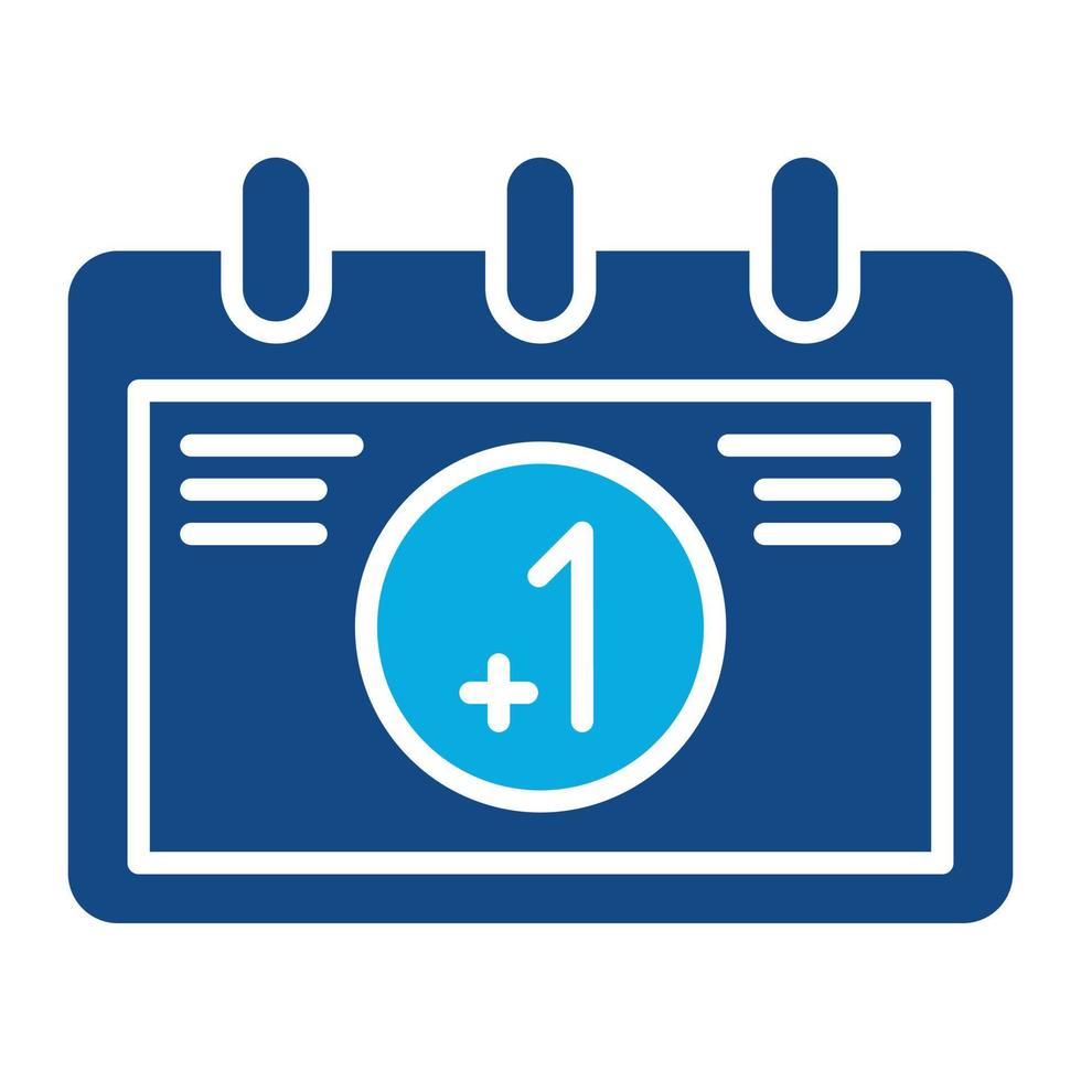 Tomorrow Glyph Two Color Icon vector