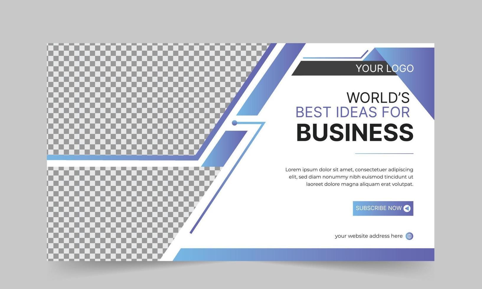 Trendy Youtube thumbnail for business promotion workshop template Premium Vector
