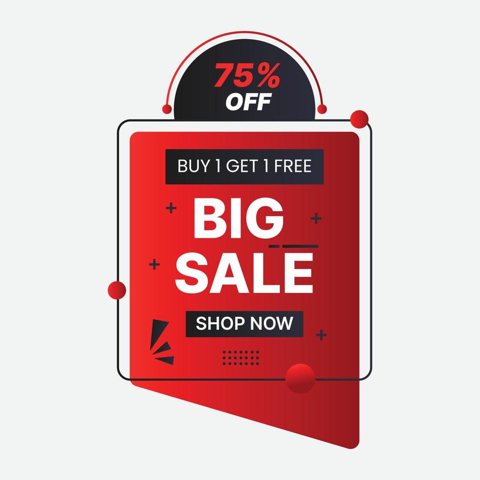 Big sale offer template vector. Mega sale, Super sale special online shopping, Discount banner. vector