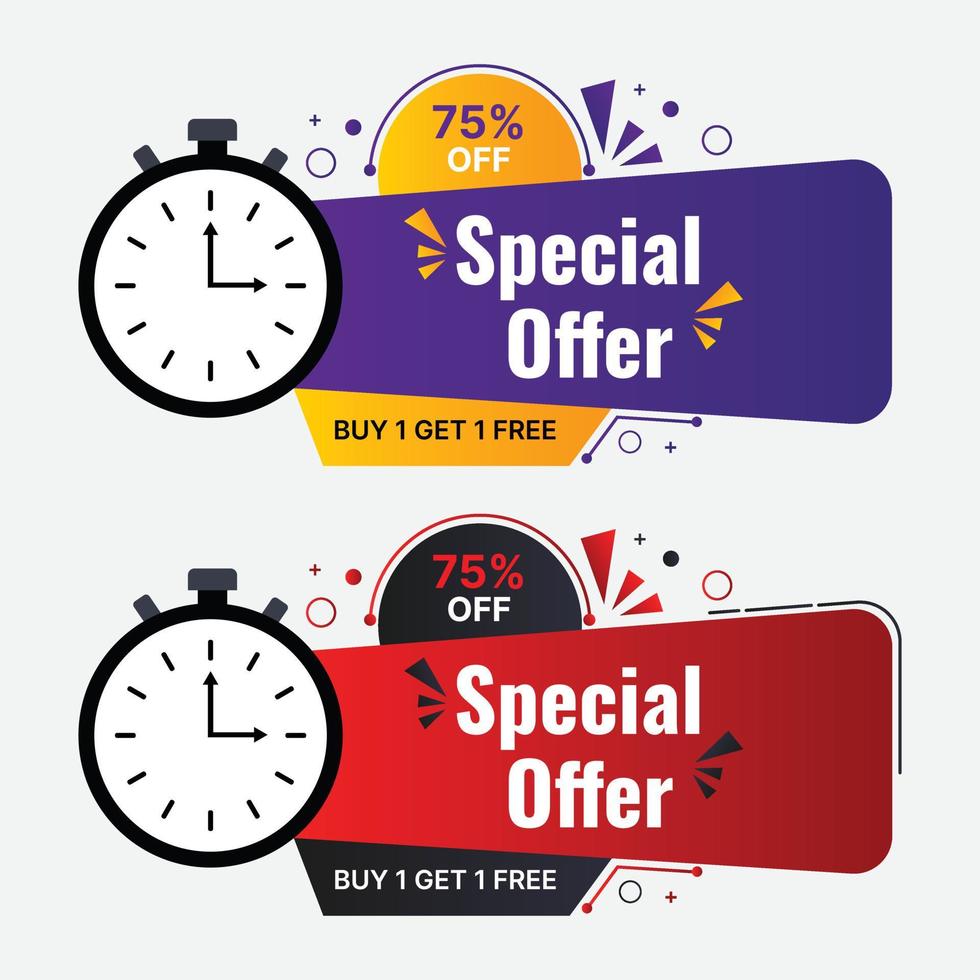 Big sale offer template vector. Mega sale, Super sale special online shopping, Discount banner. vector