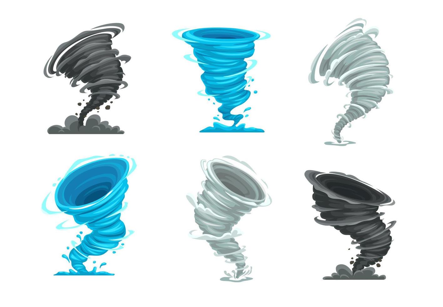 Cartoon tornado storm or cyclone hurricane twister vector