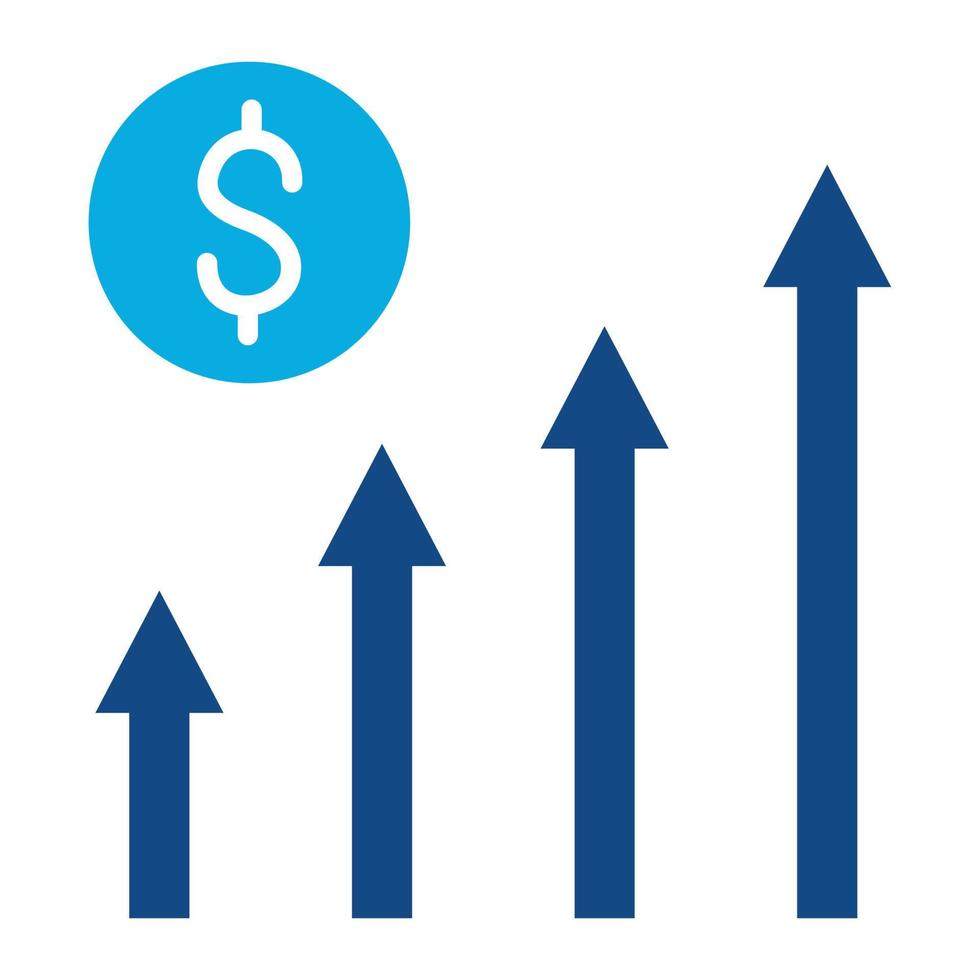 Business Growth Glyph Two Color Icon vector