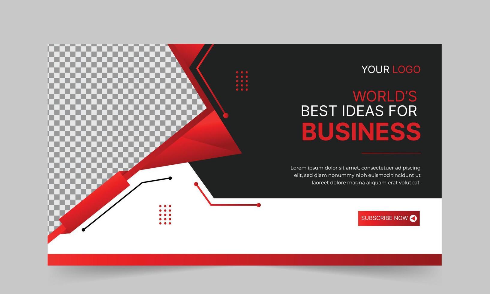 Trendy Youtube thumbnail for business promotion workshop template Premium Vector