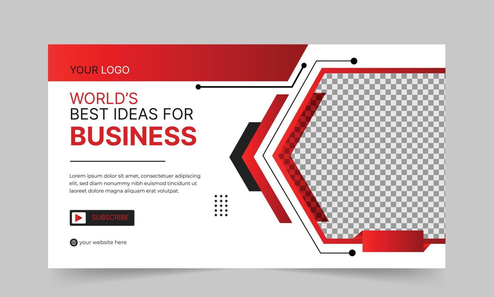 Trendy Youtube thumbnail for business promotion workshop template Premium Vector