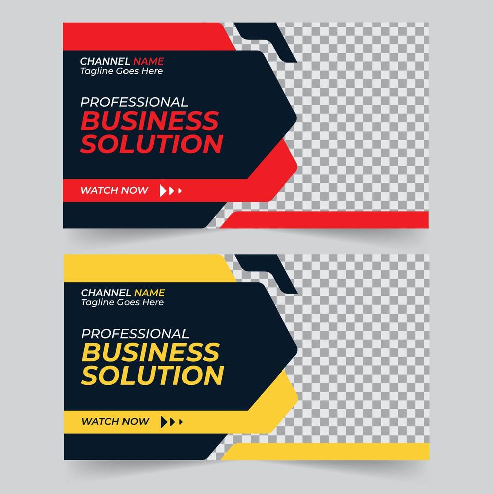 Trendy Youtube thumbnail for business promotion workshop template Premium Vector