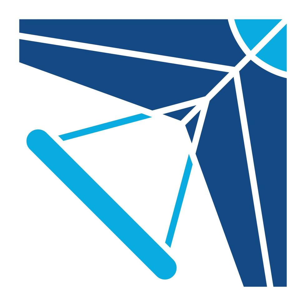 Glider Glyph Two Color Icon vector