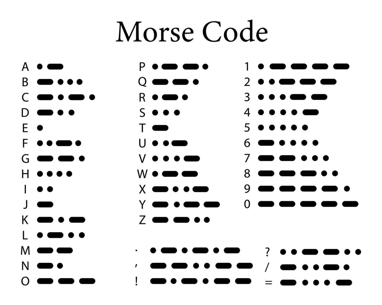 International morse code. Vector illustration