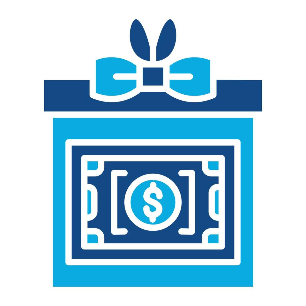 Money Gift Glyph Two Color Icon vector