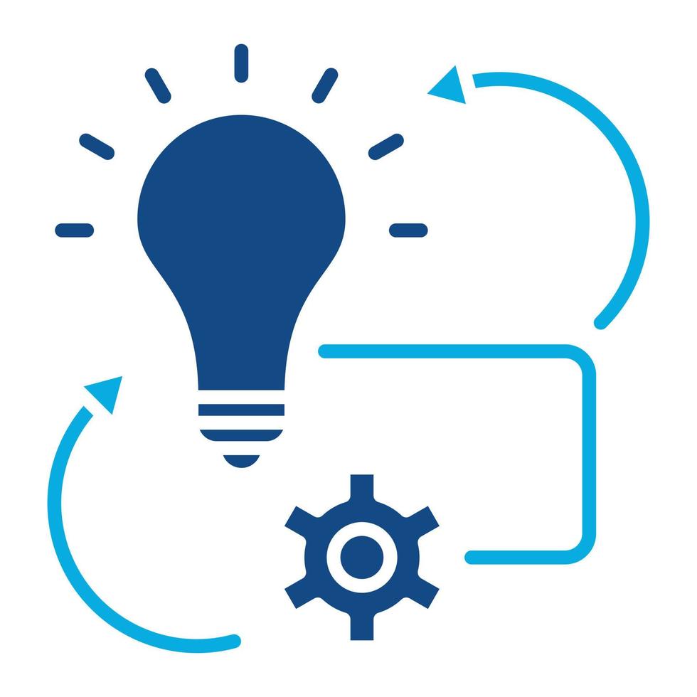 Project Implementation Glyph Two Color Icon vector