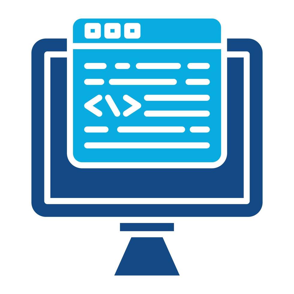 Programmer Glyph Two Color Icon vector