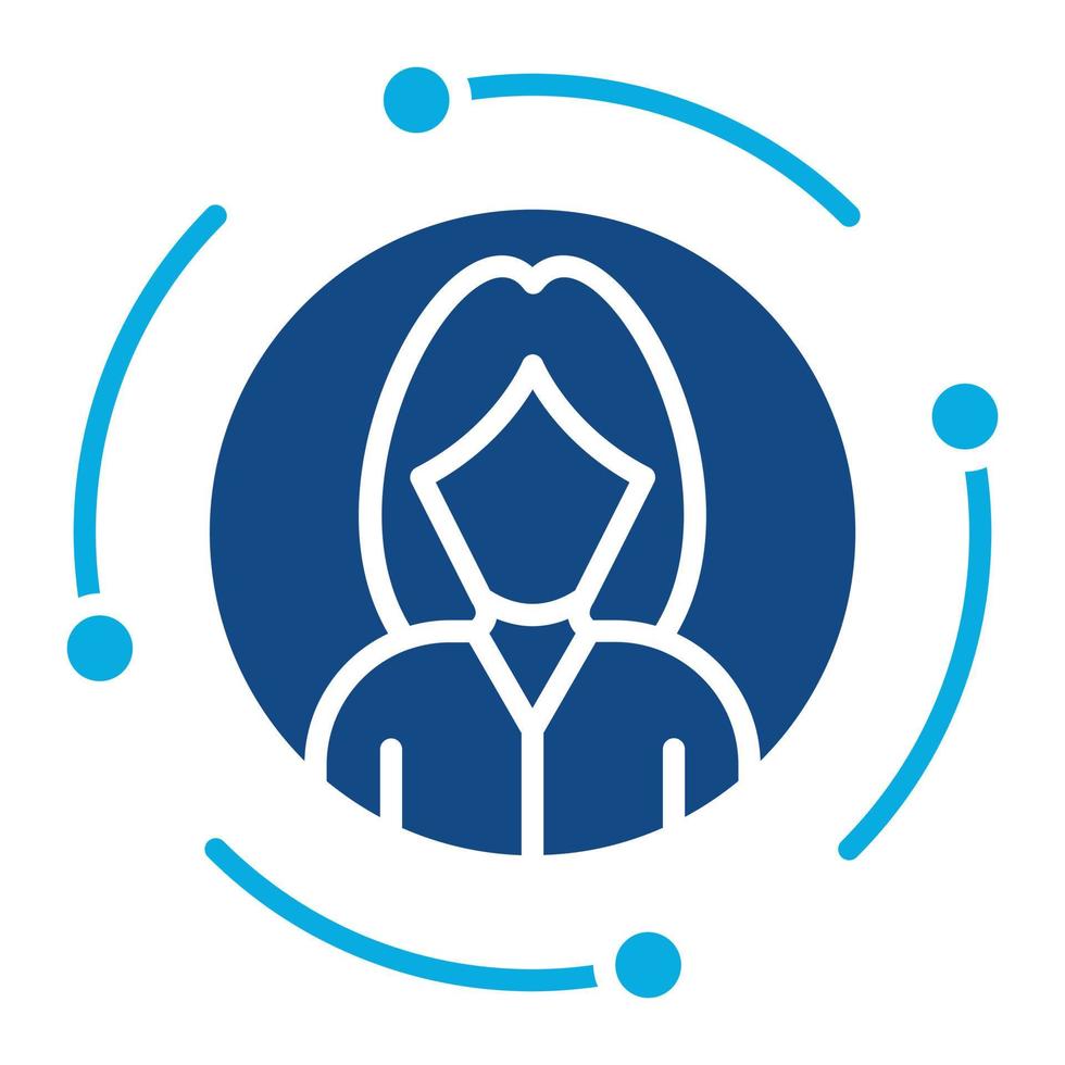 User Network Glyph Two Color Icon vector