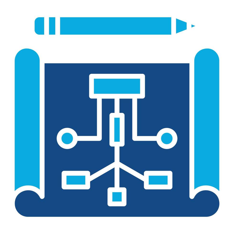 Project Planning Glyph Two Color Icon vector