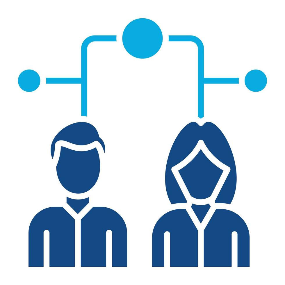 User Connection Glyph Two Color Icon vector