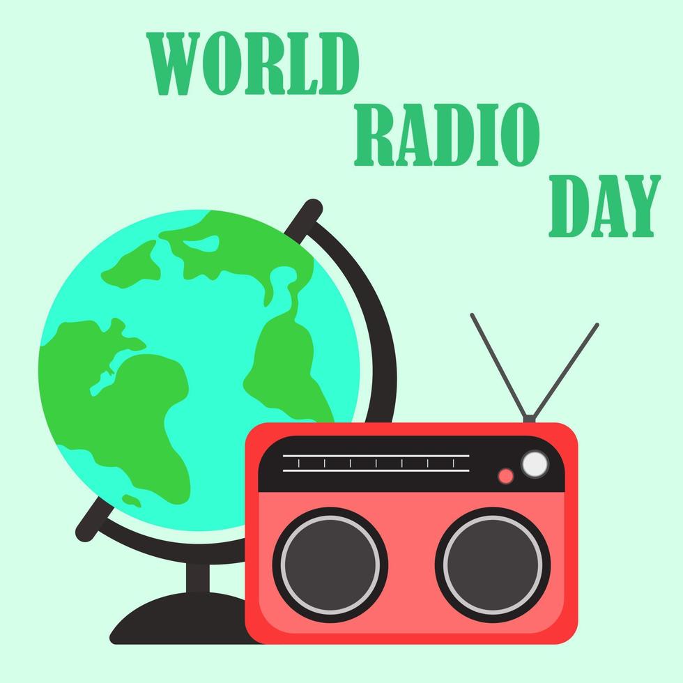 World radio day. Vector illustration