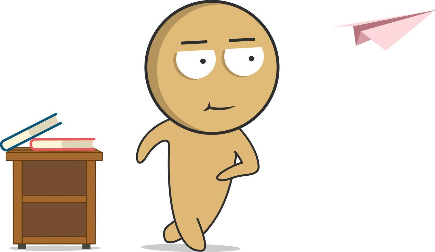 Man launches paper airplane vector