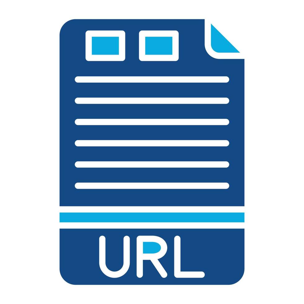 URL Glyph Two Color Icon vector