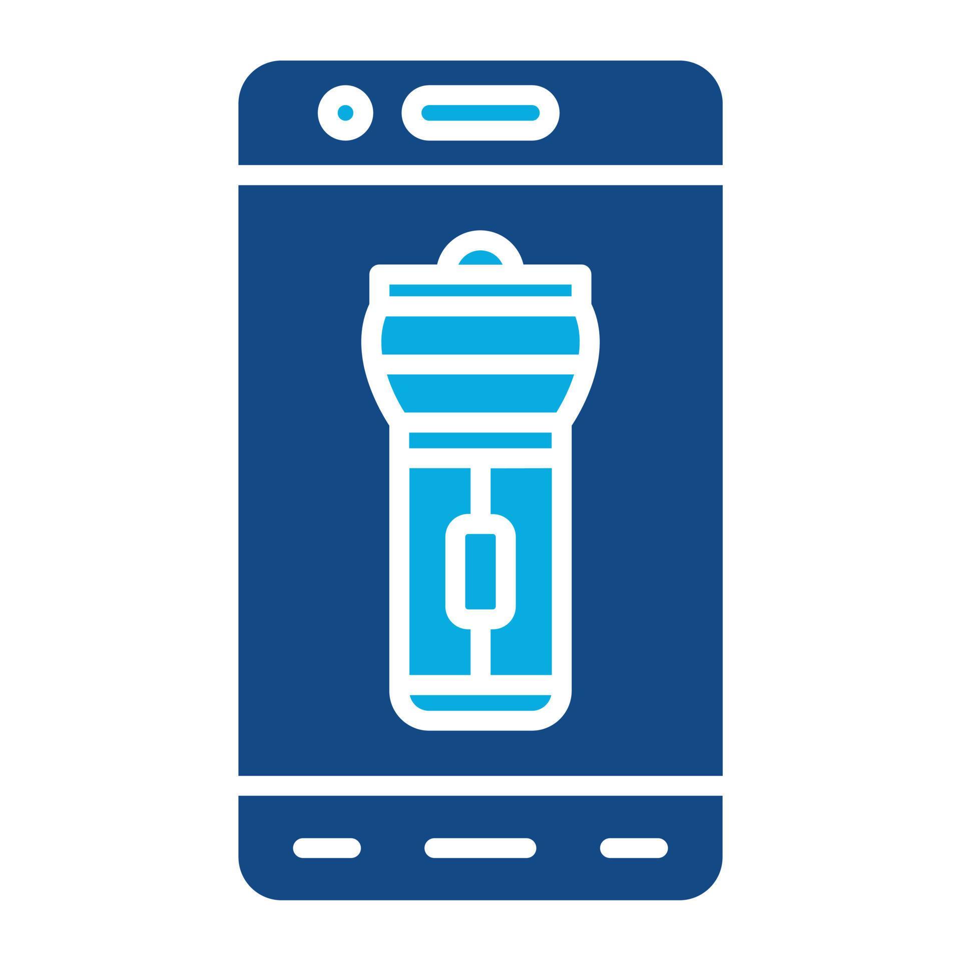 Mobile Torch Glyph Two Color Icon 17616095 Vector Art at Vecteezy