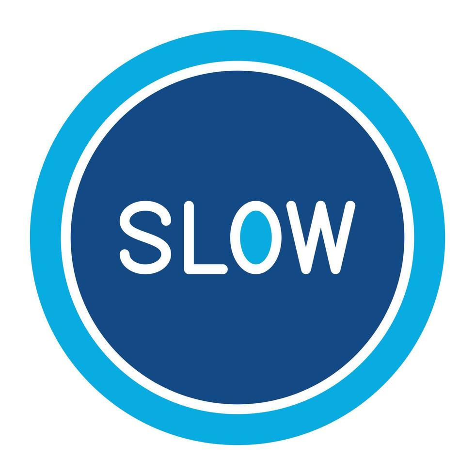 Slow Glyph Two Color Icon vector