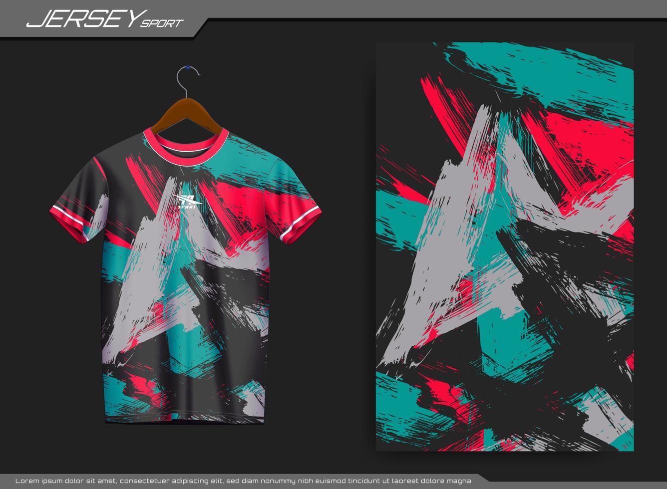 Jersey sports t-shirt. Soccer jersey mockup for soccer club. Suitable for jersey, background, poster, etc. vector