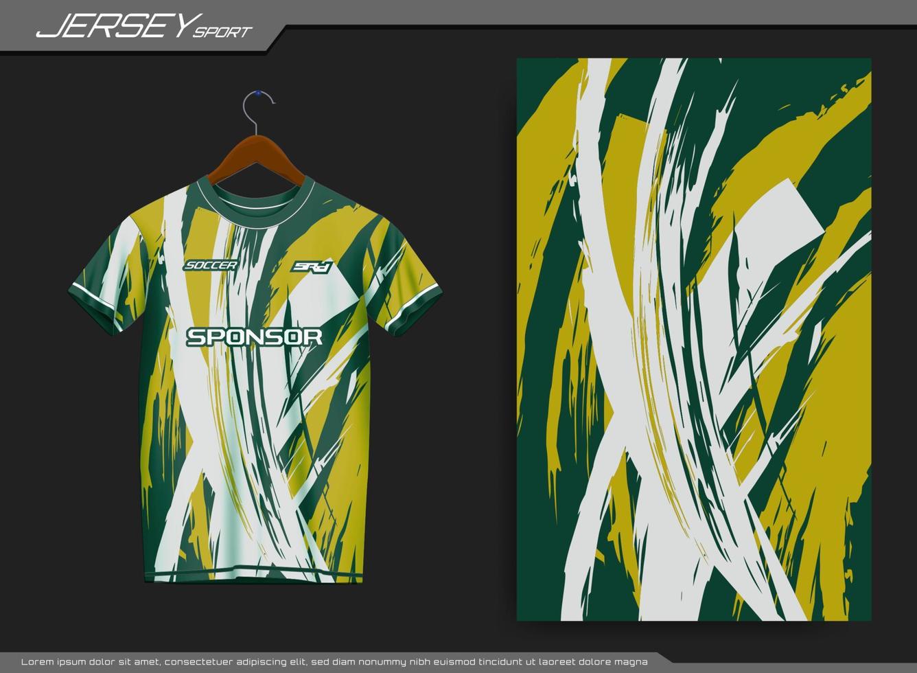 camiseta deportiva de punto. maqueta de camiseta de fútbol para club de fútbol. adecuado para jersey, fondo, afiche, etc. vector