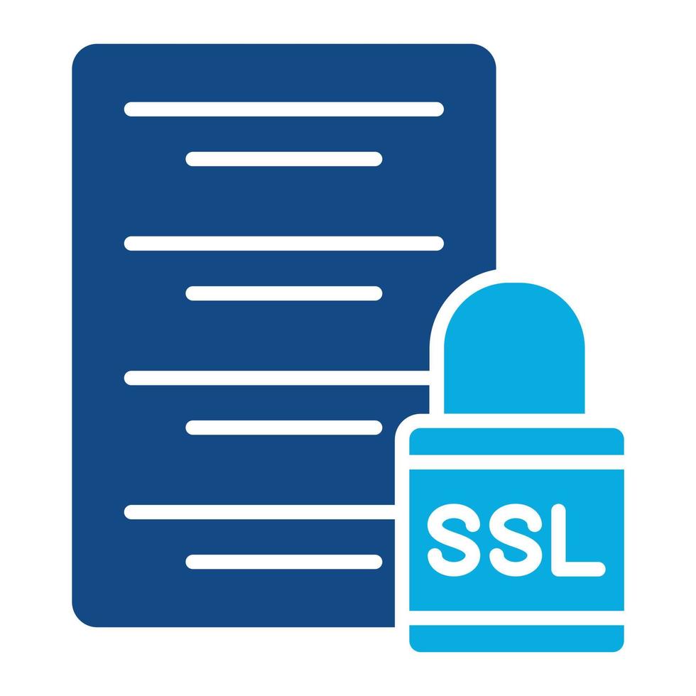 Ssl Glyph Two Color Icon vector