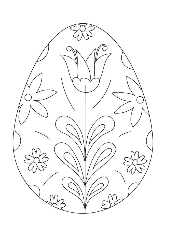 Easter Egg Coloring pages vector