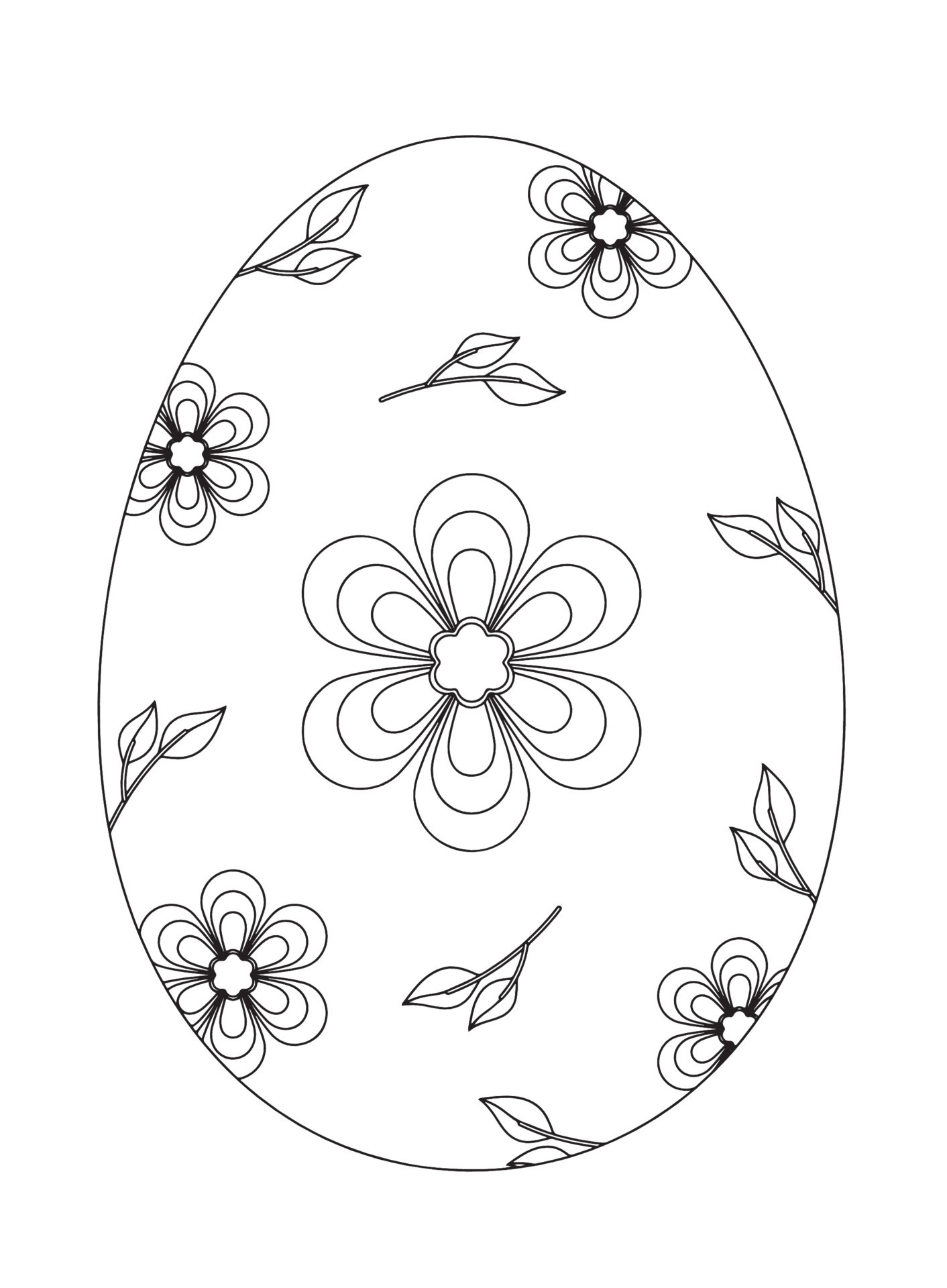 Easter Egg Coloring pages 17616306 Vector Art at Vecteezy
